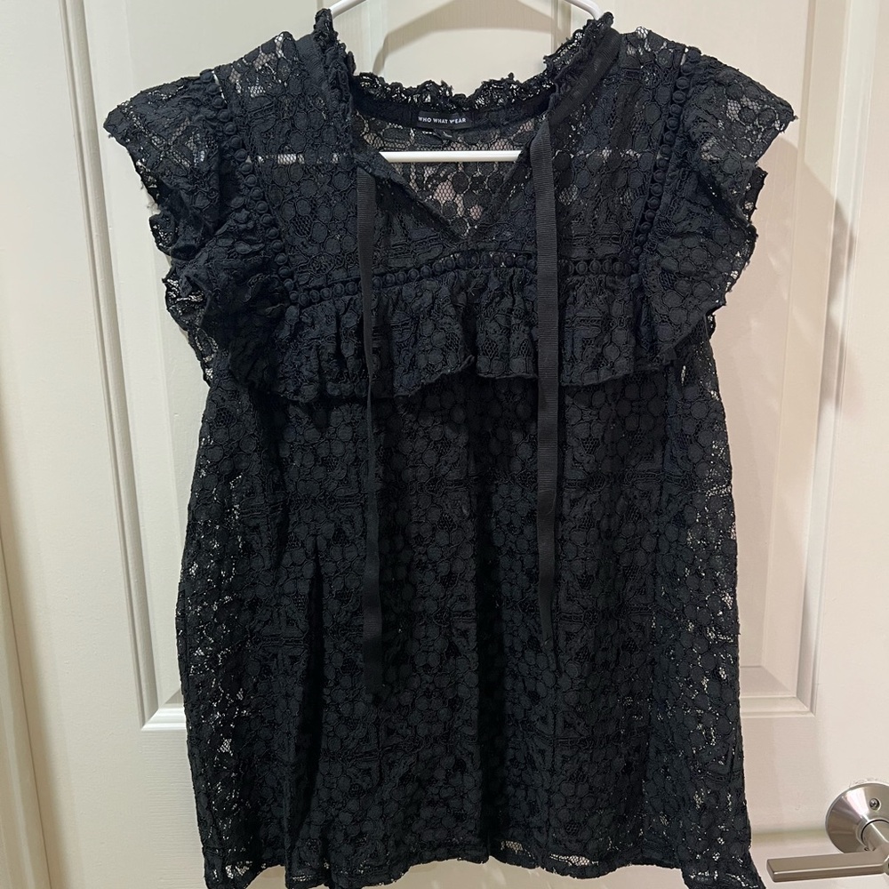 Elegant Black Lace Top